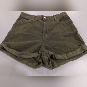 Urban Outfitters BDG Olive Green Corduroy Shorts 27 Women's